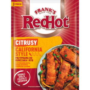 Przyprawa do kurczaka i ryb z cytrusową nutą , sosem sojowym i pieprzem cayenne Citrusy California Frnak's red hot 20g